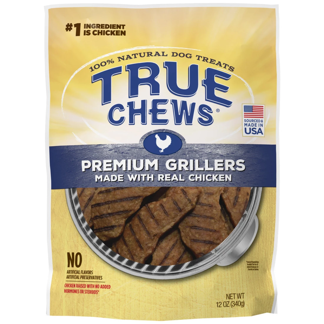 True Chews Premium Grillers Made with Real Chicken, 804203, 12 OZ 1 True Chews Premium Grillers Made with Real Chicken, 804203, 12 OZ