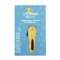 Conair Pet Cord / Cordless Clipper Set, 15-Piece, PGF500