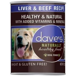 Dave's Pet Food Liver And Beef Food, 529-053-15, 13.2 OZ Can