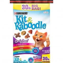 Kit & Kaboodle Cat Food Chicken, Liver, Turkey & Ocean Fish, 30 LB Bag