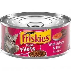 Friskies Cat Food Salmon & Beef, 5.5 OZ Can