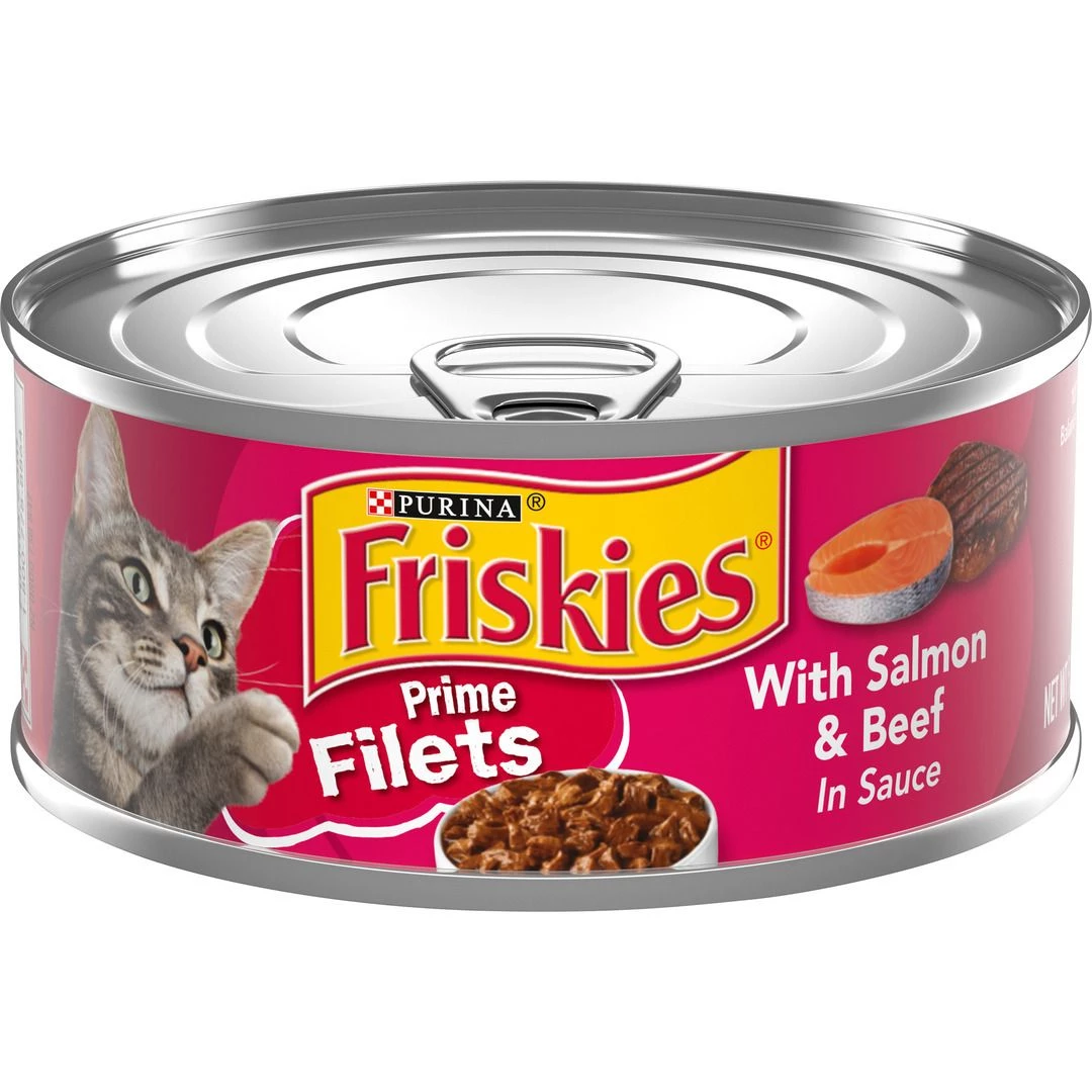 Friskies Cat Food Salmon & Beef, 5.5 OZ Can 1 Friskies Cat Food Salmon & Beef, 5.5 OZ Can