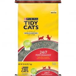 Tidy Cats Odor Control Non-Clumping Clay Cat Litter, 50 LB Bag