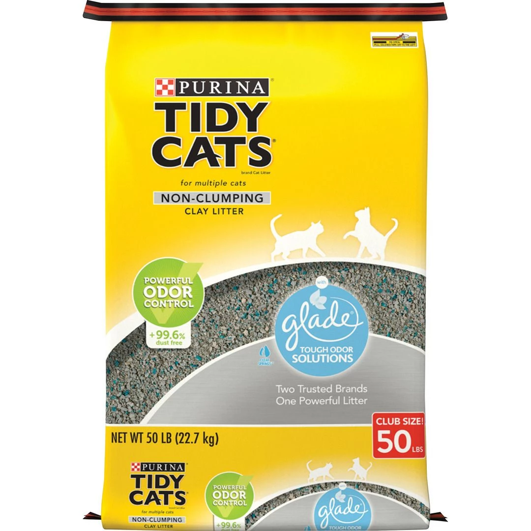 Tidy Cats Odor Control Non-Clumping Clay Litter, 50 LB Bag 1 Tidy Cats Odor Control Non-Clumping Clay Litter, 50 LB Bag