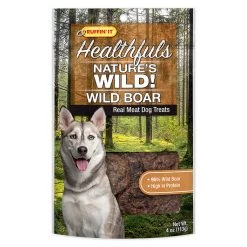 Healthfuls Nature's Wild Boar Treats, 7N08130, 4 OZ Bag