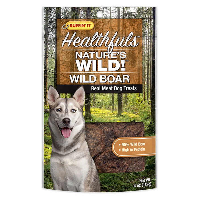 Healthfuls Nature's Wild Boar Treats, 7N08130, 4 OZ Bag 1 Healthfuls Nature's Wild Boar Treats, 7N08130, 4 OZ Bag
