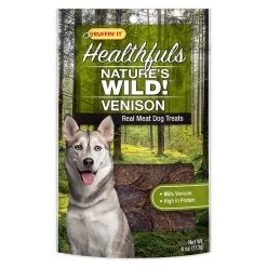 Healthfuls Nature's Wild Venison Treats, 7N08132, 4 OZ Bag