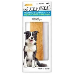 Chomp'ems Chicken Coated Retreiver Beefhide Sticks, 7N08298, 4.2 OZ