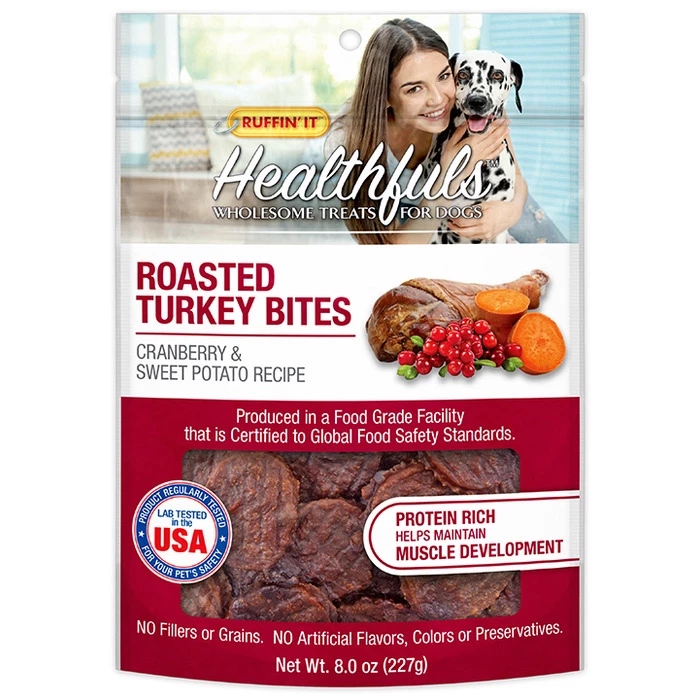 Healthfuls Roasted Turkey Bites with Cranberry & Sweet Potato, 7N08537, 8 OZ Bag 1 Healthfuls Roasted Turkey Bites with Cranberry & Sweet Potato, 7N08537, 8 OZ Bag