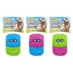 Ruffin' It Spiky Plush Squeaky Pill Asst, 7N16331