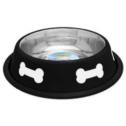 Ruffin' It 16 OZ Stainless Steel Bowl Blk/Bones, 7N19218