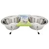 Ruffin' It Stainless Steel Double Diner Dog Bowl, 7N19432