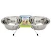 Ruffin' It Stainless Steel Double Diner Bowl, 7N19464