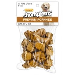 Chomp'ems 2 IN Knotted Bone Pork Hide 10-Pack, 7N23163
