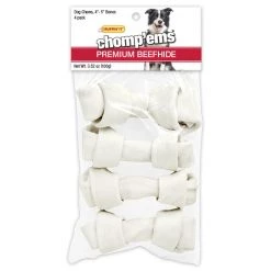 Chomp'ems 5 IN Knotted Bone White 4-Pack, 7N23184
