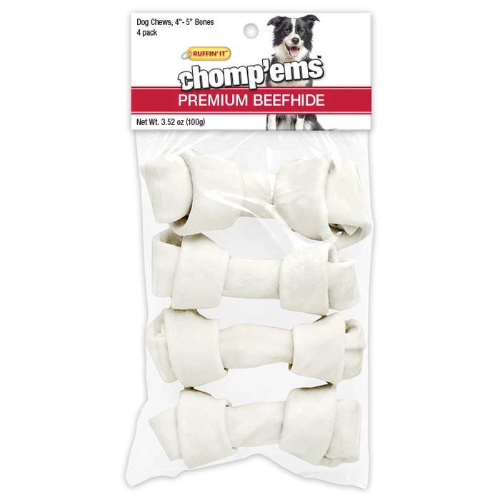 Chomp'ems 5 IN Knotted Bone White 4-Pack, 7N23184 1 Chomp'ems 5 IN Knotted Bone White 4-Pack, 7N23184