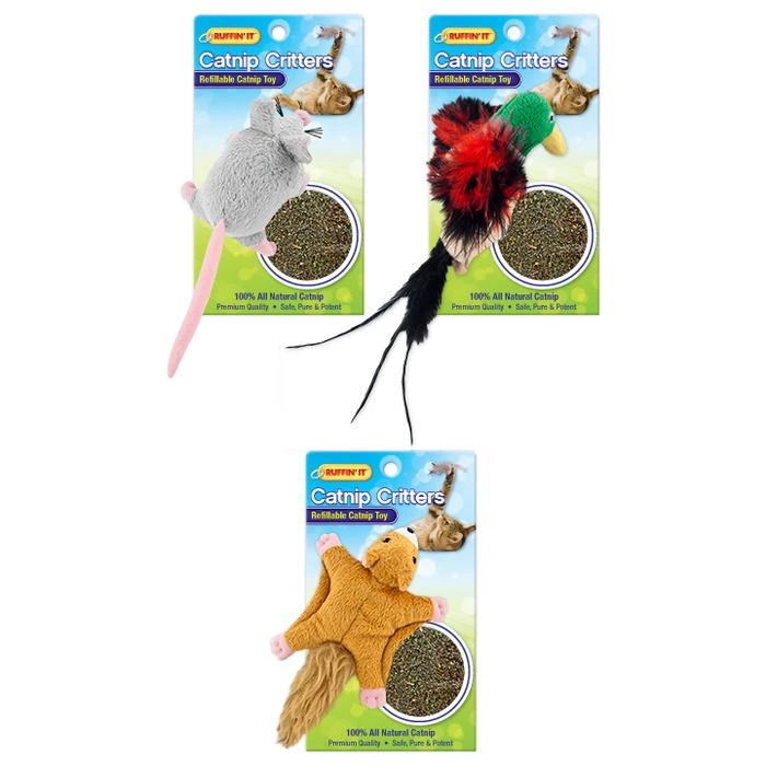 Ruffin' It Catnip Critters Refillable Ast, 7N32042 1 Ruffin' It Catnip Critters Refillable Ast, 7N32042