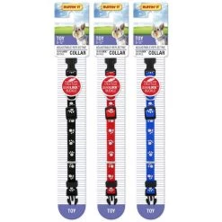 Ruffin' It Paw Print Reflective Adjustable Collar, 7N39201