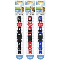 Ruffin' It Paw Print Reflective Adjustable Collar, 7N39241