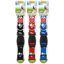 Ruffin' It Paw Print Reflective Adjustable Collar, 7N39243