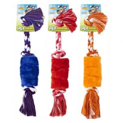 Ruffin' It Tugn' Squeak Rope with Plush Jumbo, 7N80573