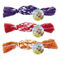 Ruffin' It Small Fetch 'n Floss Squeak Rope, 7N80584