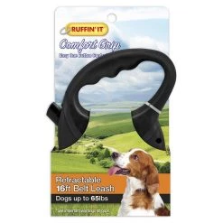 Ruffin' It Comfort Grip Retractable Belt Leash, 7N98617