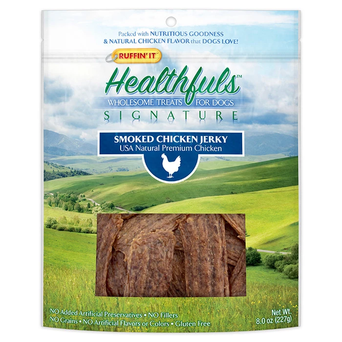 Healthfuls Signature USA Smoked Chicken Jerky, 7N08615, 8 OZ Bag 1 Healthfuls Signature USA Smoked Chicken Jerky, 7N08615, 8 OZ Bag