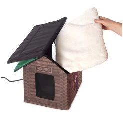 K&H Pet Products Outdoor Heated Kitty House Log Cabin, 100540673, 22 IN x 18 IN x 17 IN -Pets Sales Store sftp a s assets20201221000000089