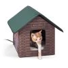 K&H Pet Products Outdoor Heated Kitty House Log Cabin, 100540673, 22 IN x 18 IN x 17 IN