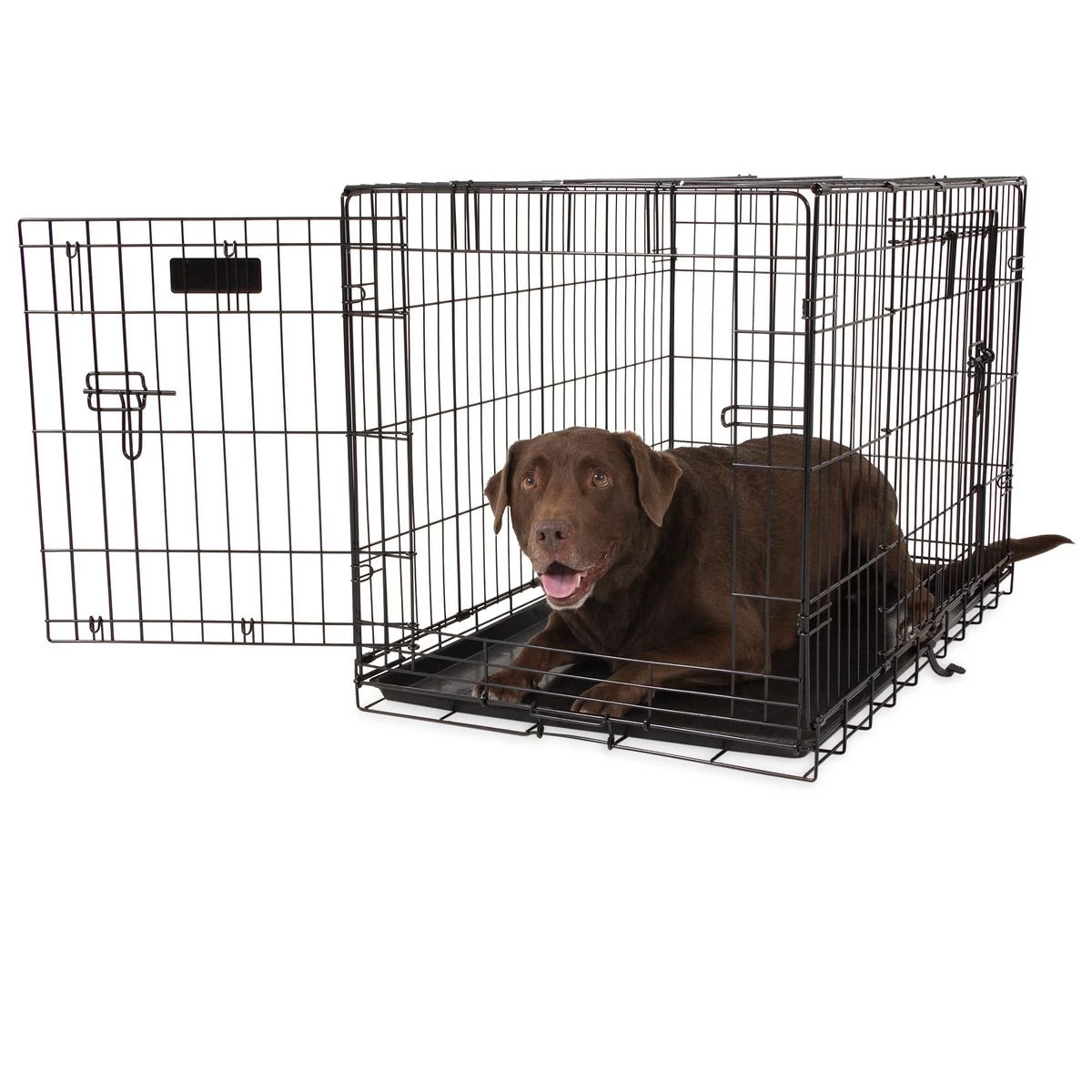 Petmate ProValu Double Door Wire Dog Crate, 7011275D, 42 IN x 28 IN x 30 IN 5 Petmate ProValu Double Door Wire Dog Crate, 7011275D, 42 IN x 28 IN x 30 IN - Image 5