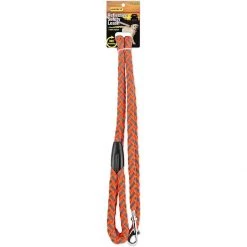 Ruffin' It Reflective Safety Leash Braided Orange, 7N80137