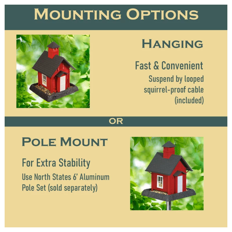 Northstates School House Birdfeeder, 9084 2 Northstates School House Birdfeeder, 9084 - Image 2