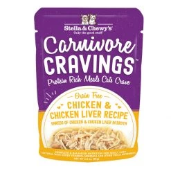 Stella & Chewy's Cat Carnivore Cravings Chicken & Chicken Liver Recipe, CAT-CC-CCL-2.8, 2.8 OZ Pouch