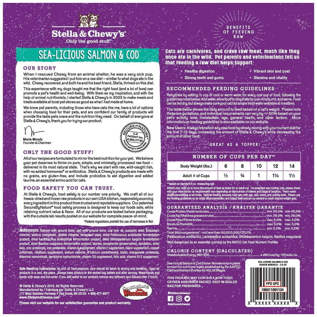Stella & Chewy's Sea-Licious Salmon & Cod, CAT-FDSCO-3.5, 3.5 OZ Bag 2 Stella & Chewy's Sea-Licious Salmon & Cod, CAT-FDSCO-3.5, 3.5 OZ Bag - Image 2