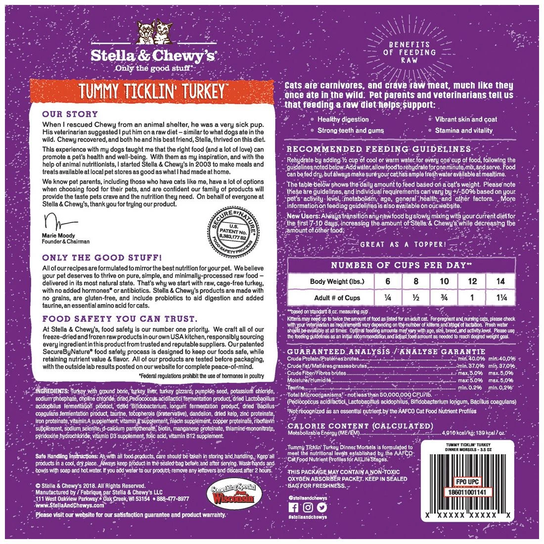 Stella & Chewy's Tummy Ticklin Turkey, CAT-FDT-3.5, 3.5 OZ Bag 2 Stella & Chewy's Tummy Ticklin Turkey, CAT-FDT-3.5, 3.5 OZ Bag - Image 2