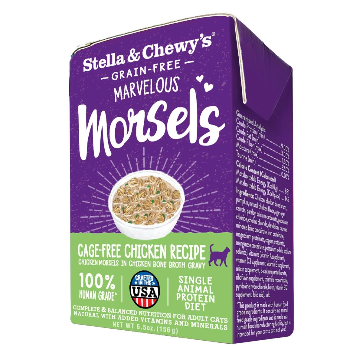 Stella & Chewy's Cat Marvelous Morsels - Cage Free Chicken Recipe, CAT-MM-C-5.5, 5.5 OZ Box 2 Stella & Chewy's Cat Marvelous Morsels - Cage Free Chicken Recipe, CAT-MM-C-5.5, 5.5 OZ Box - Image 2
