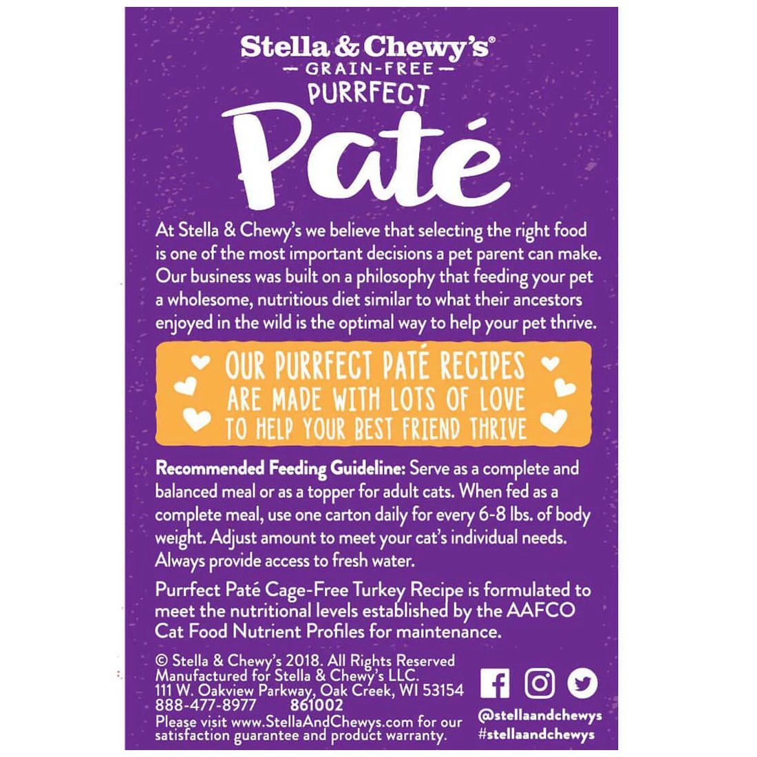 Stella & Chewy's Cat Purrfect Pate Cage Free Turkey Recipe, CAT-PP-T-5.5, 5.5 OZ Box 2 Stella & Chewy's Cat Purrfect Pate Cage Free Turkey Recipe, CAT-PP-T-5.5, 5.5 OZ Box - Image 2