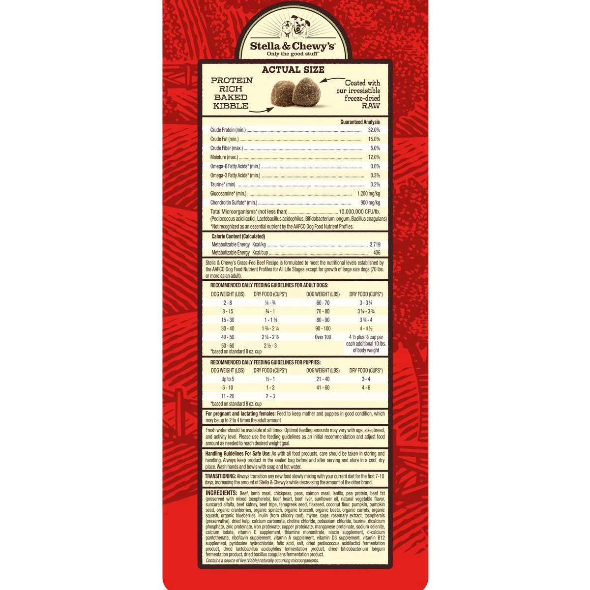 Stella & Chewy's Raw Coated Kibble Beef~, K-RCB-3.5, 3.5 LB Bag 2 Stella & Chewy's Raw Coated Kibble Beef~, K-RCB-3.5, 3.5 LB Bag - Image 2