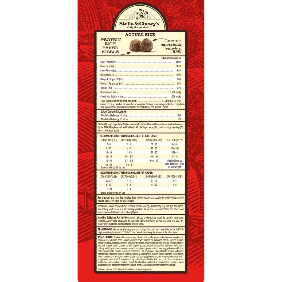 Stella & Chewy's Raw Coated Kibble Chicken, K-RCC-3.5, 3.5 LB Bag 2 Stella & Chewy's Raw Coated Kibble Chicken, K-RCC-3.5, 3.5 LB Bag - Image 2