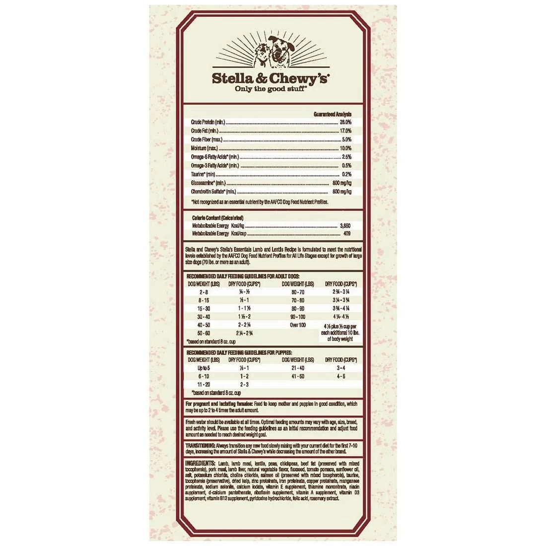 Stella & Chewy's Essentials - Grain-Free Wild Mountain Meadow Recipe with Grass-Fed Lamb, K-SE-LL-3, 3 LB Bag 2 Stella & Chewy's Essentials - Grain-Free Wild Mountain Meadow Recipe with Grass-Fed Lamb, K-SE-LL-3, 3 LB Bag - Image 2