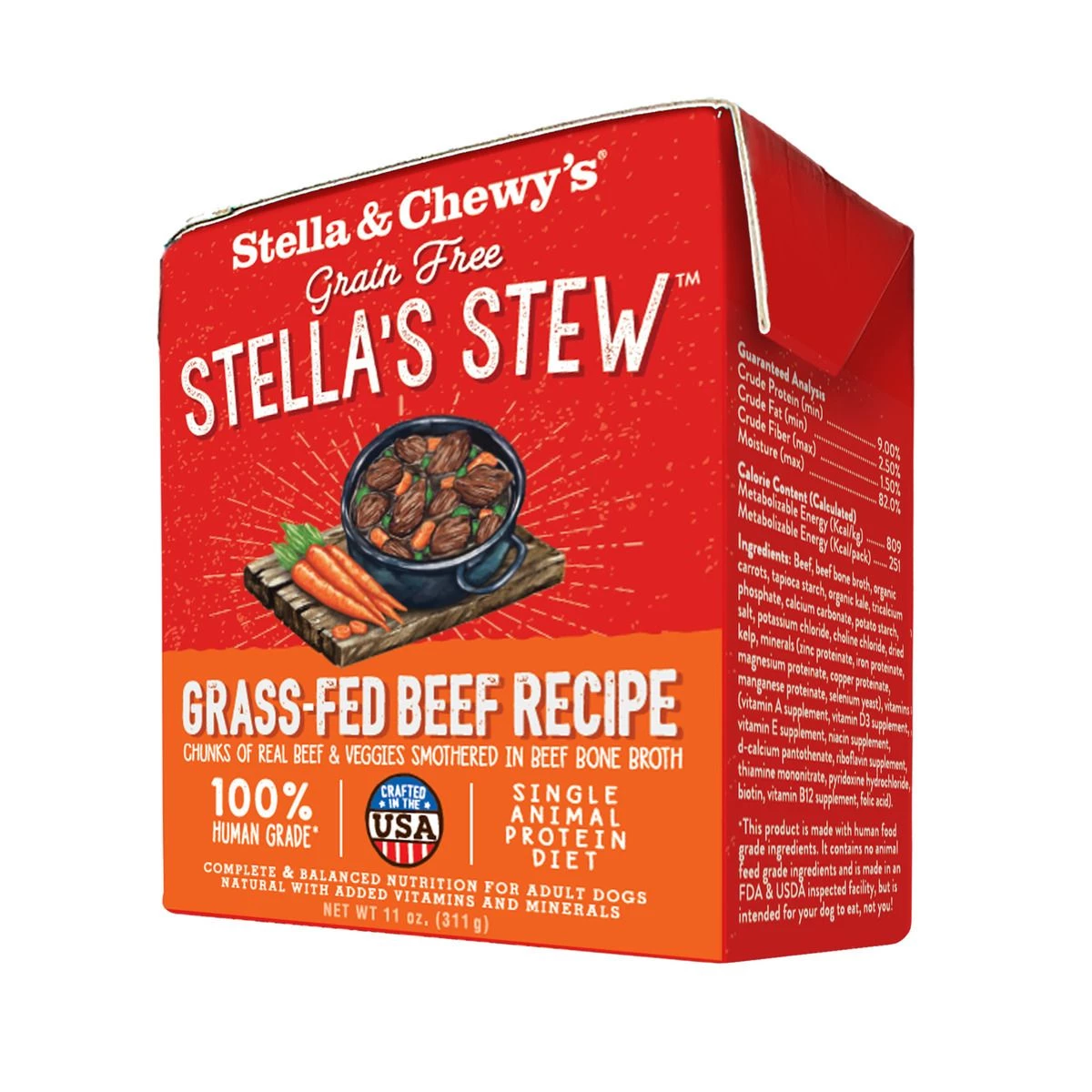 Stella & Chewy's Stew - Grass Fed Beef Recipe, SS-B-11, 11 OZ Box 2 Stella & Chewy's Stew - Grass Fed Beef Recipe, SS-B-11, 11 OZ Box - Image 2