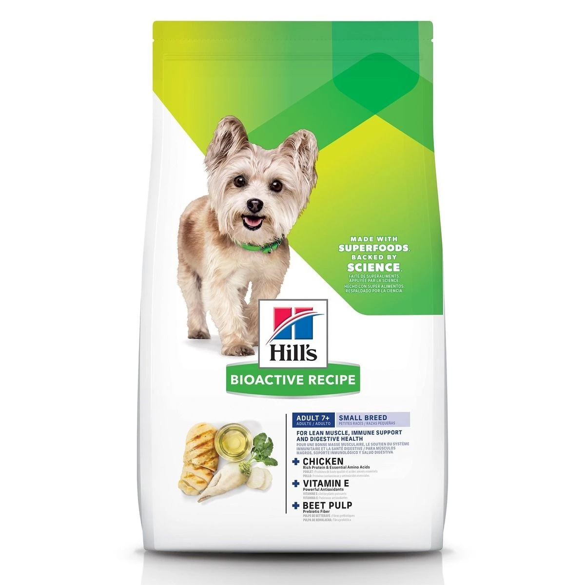 Hill's Bioactive Recipe Adult 7+ Small Breed Thrive + Vigor Chicken & Brown Rice Dry Dog Food, 603750, 11 LB Bag 1 Hill's Bioactive Recipe Adult 7+ Small Breed Thrive + Vigor Chicken & Brown Rice Dry Dog Food, 603750, 11 LB Bag