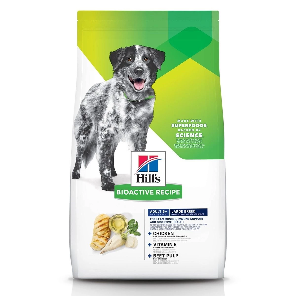 Hill's Bioactive Recipe Adult 6+ Large Breed Thrive + Vigor Chicken & Brown Rice Dry Dog Food, 603755, 22.5 LB Bag 1 Hill's Bioactive Recipe Adult 6+ Large Breed Thrive + Vigor Chicken & Brown Rice Dry Dog Food, 603755, 22.5 LB Bag