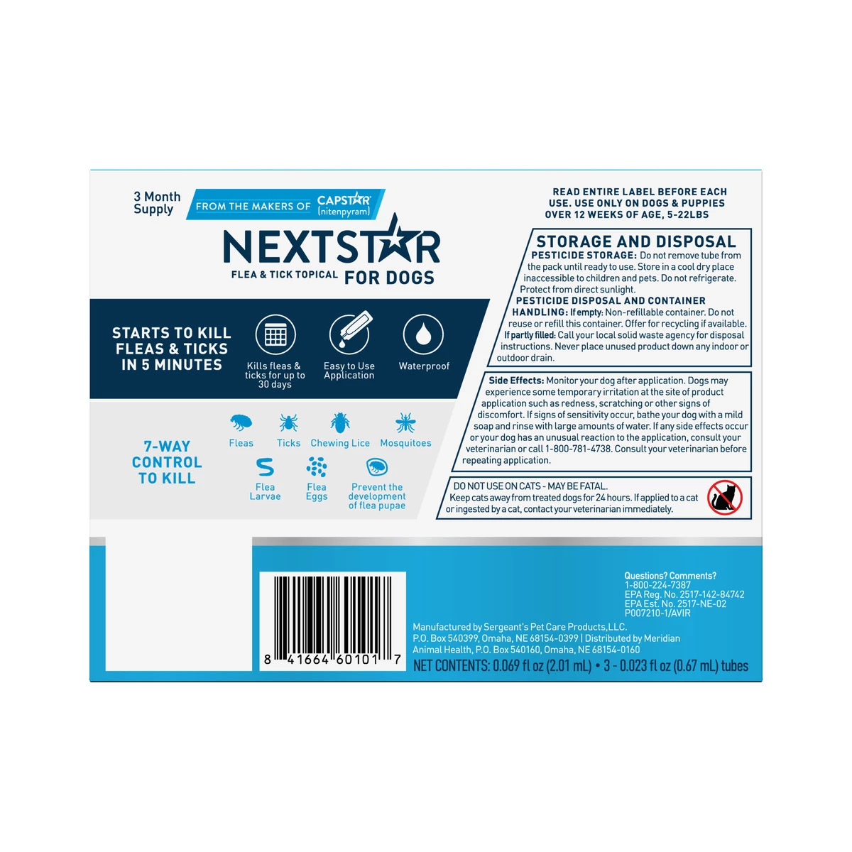 Nextstar Flea & Tick SO Dog 5-22 LB, 3-Count, 60101 2 Nextstar Flea & Tick SO Dog 5-22 LB, 3-Count, 60101 - Image 2