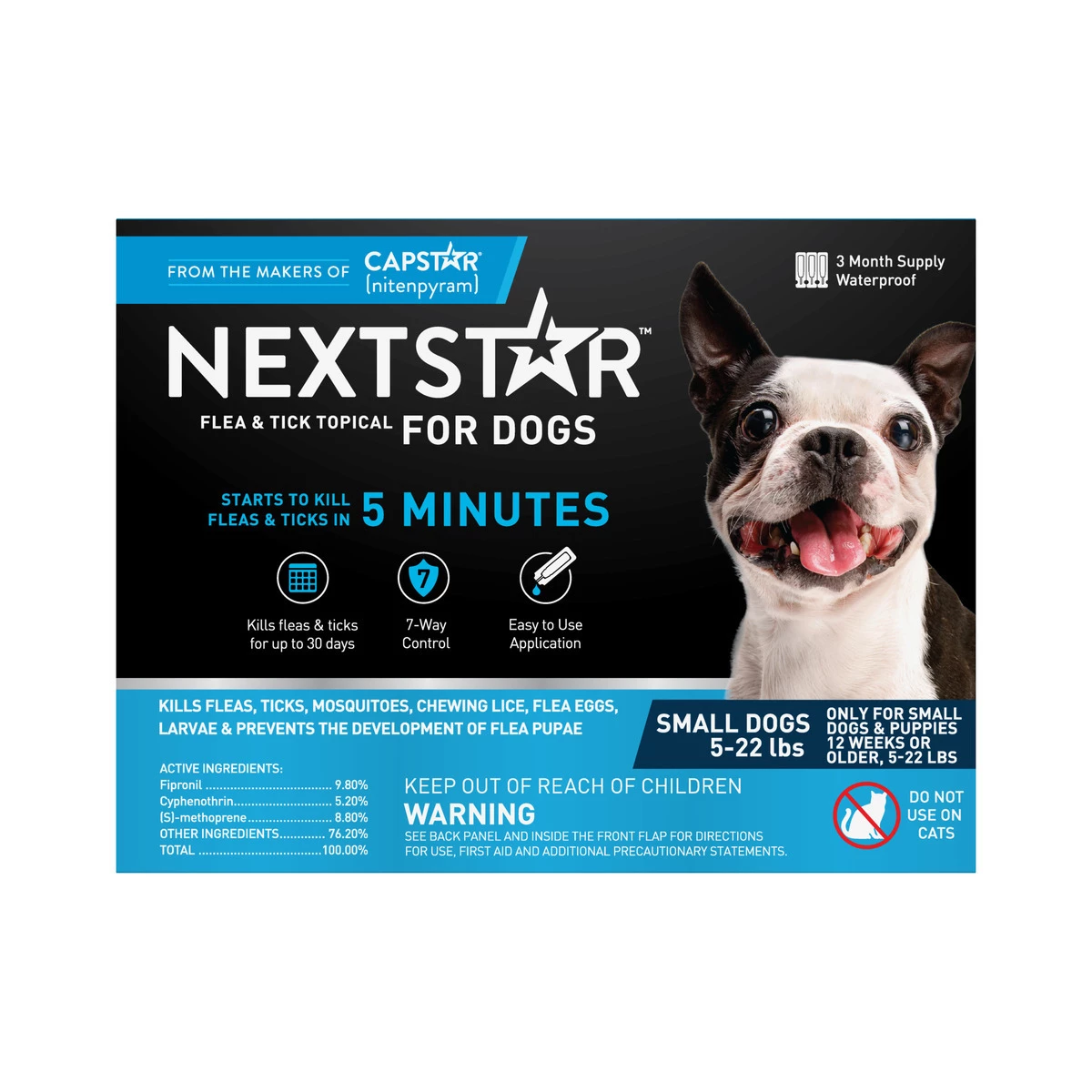 Nextstar Flea & Tick SO Dog 5-22 LB, 3-Count, 60101 1 Nextstar Flea & Tick SO Dog 5-22 LB, 3-Count, 60101