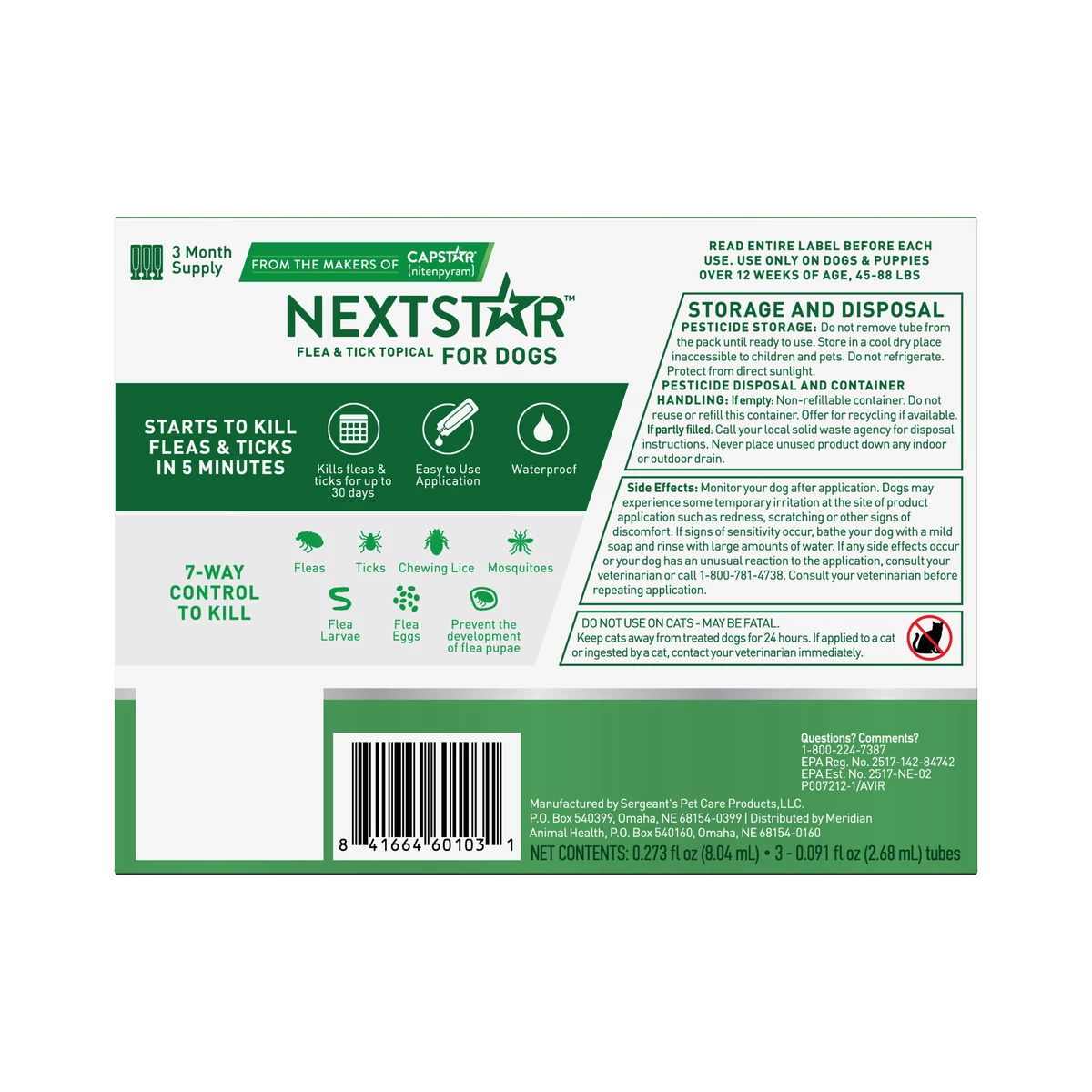 Nextstar Flea & Tick SO Dog 45-88 LB, 3-Count, 60103 2 Nextstar Flea & Tick SO Dog 45-88 LB, 3-Count, 60103 - Image 2