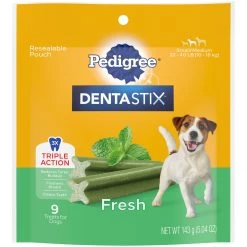 Dentastix Fresh Flavor Dental Bones for Small / Medium Dogs, 9-Count, 474-438-15