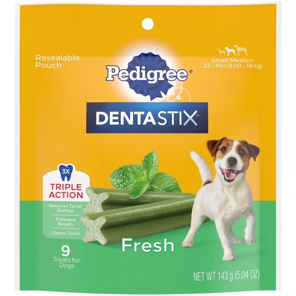 Dentastix Fresh Flavor Dental Bones for Small / Medium Dogs, 9-Count, 474-438-15 1 Dentastix Fresh Flavor Dental Bones for Small / Medium Dogs, 9-Count, 474-438-15