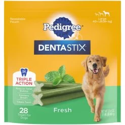 Dentastix Fresh Breath Fresh Flavor Dental Bones for Large Dogs, 28-Count, 474-442-15